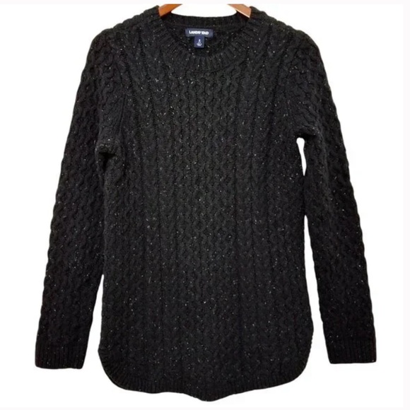 Land’s End Wool blend Cable Knit Sweater - Picture 1 of 7